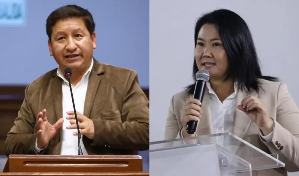"Ella sabe muy bien que va a postular", dice Guido Bellido sobre Keiko Fujimori. Foto: composición LR/Congreso - Video: Canal N
