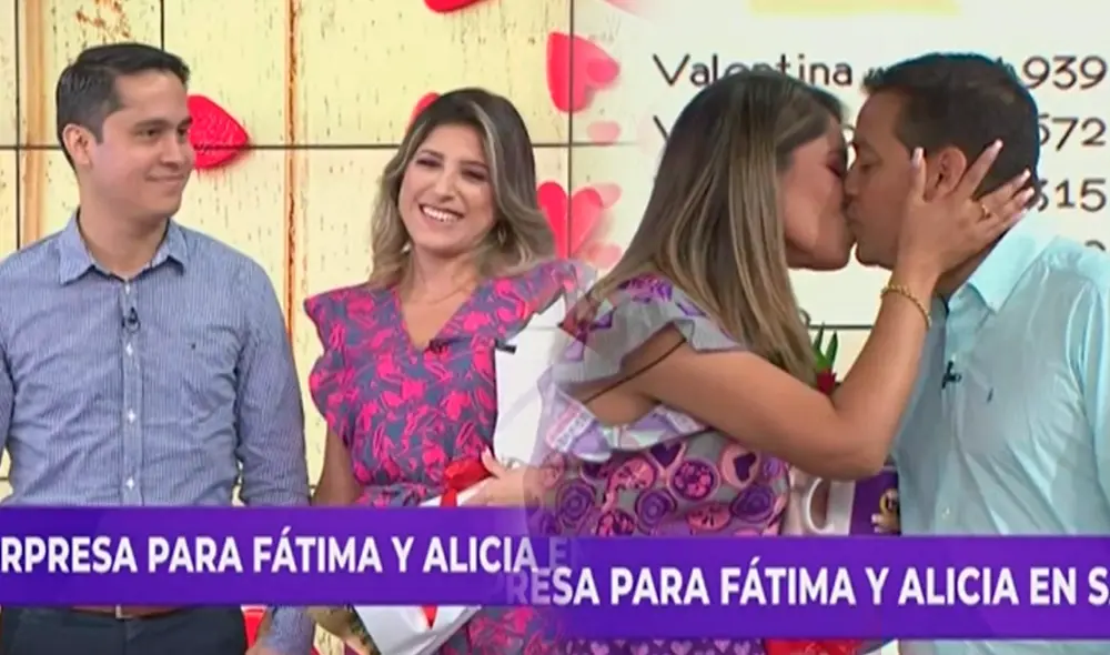 Periodistas de Latina recibieron sorpresa por San Valentín. Foto: captura/Latina