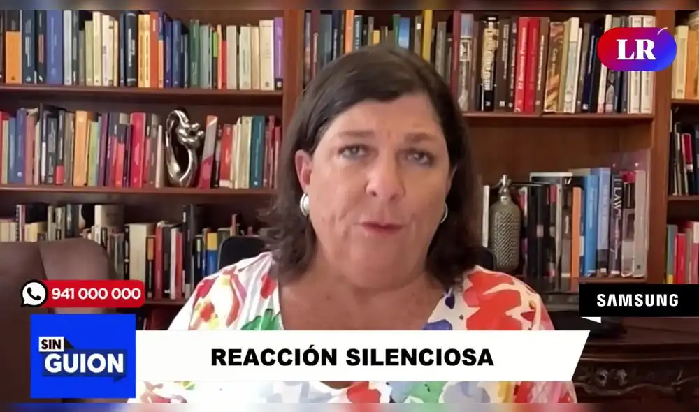 Rosa María Palacios en "Sin guion". Foto: captura LR+ - Video: LR+ Rosa María Palacios en "Sin guion". Foto: captura LR+ - Video: LR+