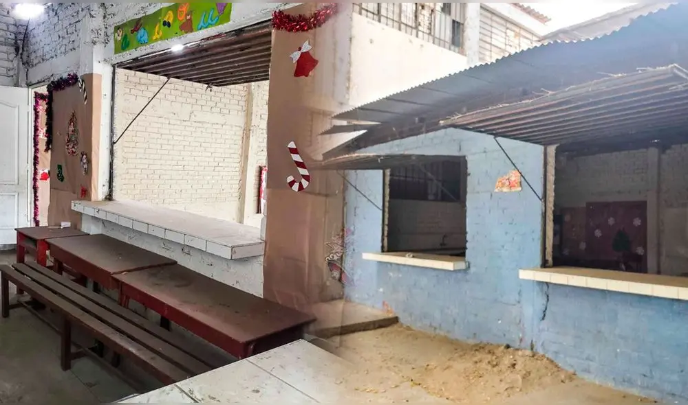 Más de 1.500 alumnas son afectadas por la mala infraestructura del colegio Magdalena Seminario. Foto: composición de Fabrizio Oviedo/ La República/