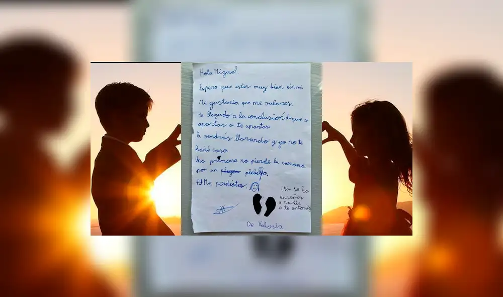 La pequeña advirtió al niño de que la buscará llorando. Foto: composición LR/@ceciarmy