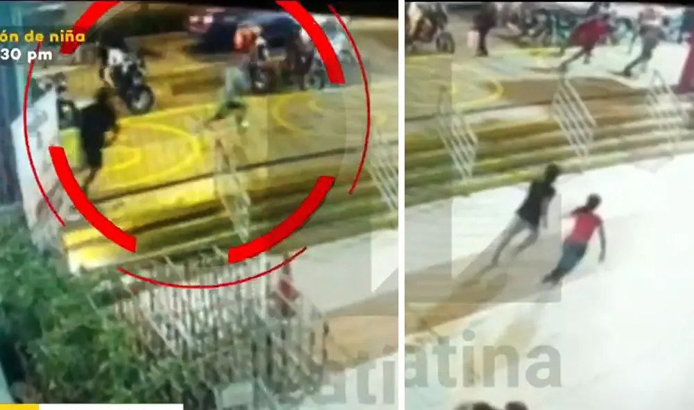 Imágenes fueron captadas por cámaras de vigilancia del Mall de Santa Anita. Foto: captura Latina Imágenes fueron captadas por cámaras de vigilancia del Mall de Santa Anita. Foto: captura Latina