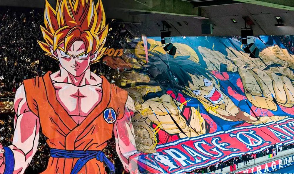 El tifo de Gokú del PSG dio la vuelta al mundo y los hinchas parisinos continuaron con la tendencia de usar mosaicos de anime en su estadio. Foto: Composición GLR / PSG El tifo de Gokú del PSG dio la vuelta al mundo y los hinchas parisinos continuaron con la tendencia de usar mosaicos de anime en su estadio. Foto: Composición GLR / PSG