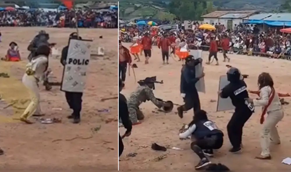 Escenificación contó con gran presencia de ciudadanos, quienes aún recuerdan a los muertos del Gobierno. Foto: captura de Noticias del Gran Sur Escenificación contó con gran presencia de ciudadanos, quienes aún recuerdan a los muertos del Gobierno. Foto: captura de Noticias del Gran Sur