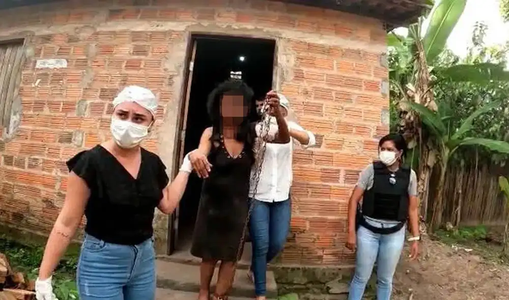 La acusada señaló que mantuvo presa a su hija por problemas mentales. Foto: Globo 1