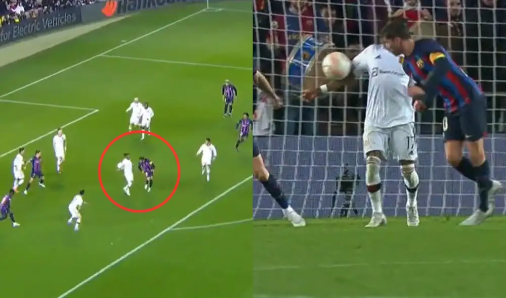 La jugada se dio al minuto 86, cuando el encuentro iba 2 a 2. Foto y video: ESPN La jugada se dio al minuto 86, cuando el encuentro iba 2 a 2. Foto y video: ESPN