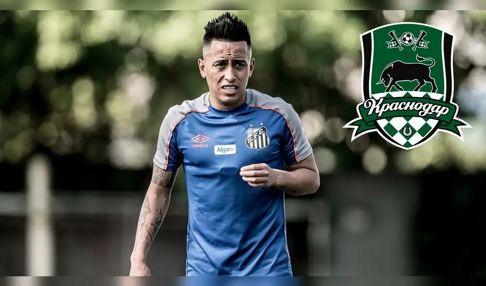 En 2018 y 2019, Christian Cueva pasó de Brasil a Rusia y nuevamente a Brasil. Foto: composición Santos FC/GLR En 2018 y 2019, Christian Cueva pasó de Brasil a Rusia y nuevamente a Brasil. Foto: composición Santos FC/GLR