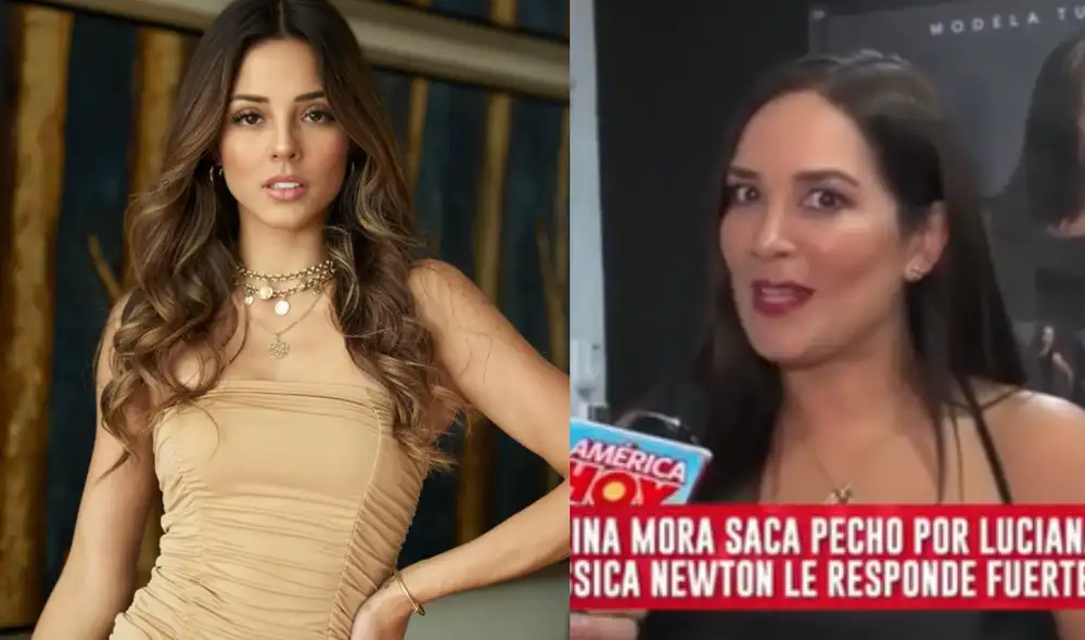Marina Mora recalcó que Luciana Fuster fue su alumna en su escuela de modelaje. Foto: composición LR/Instagram - Video: América TV
