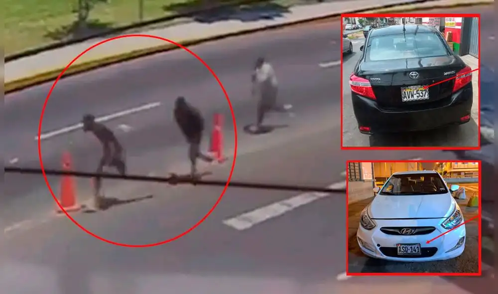 Sicarios emplearon 4 autos para cometer crimen en San Miguel. Foto: composición LR/captura de Municipalidad de San Miguel/PNP