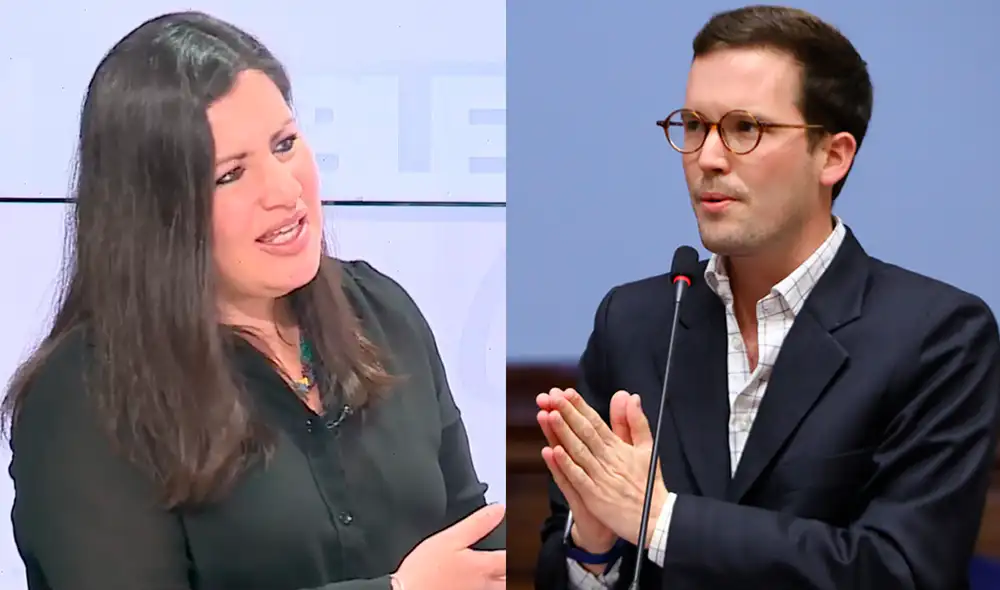 Erika Guevara consideró que Alejandro Cavero muestra "una enorme ignorancia al referirse a los derechos humanos". Foto: Exitosa/Congreso/composición LR/Video: Exitosa