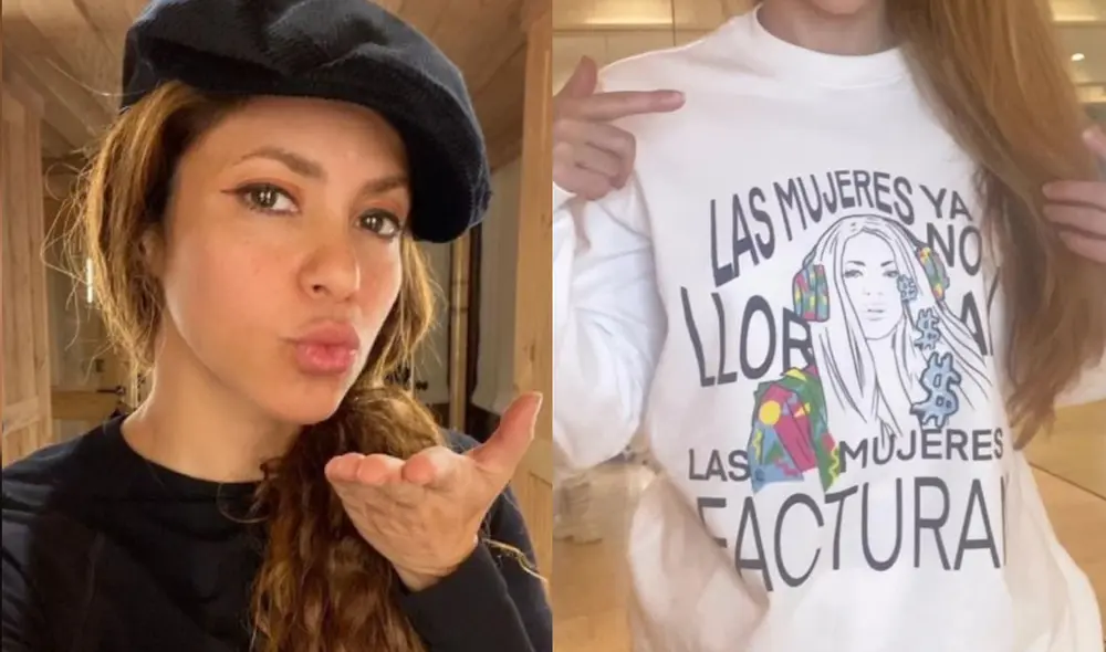 Shakira lanzó una sudadera con la icónica frase de su canción. Foto: composición LR/Shakira/Instagram Shakira lanzó una sudadera con la icónica frase de su canción. Foto: composición LR/Shakira/Instagram