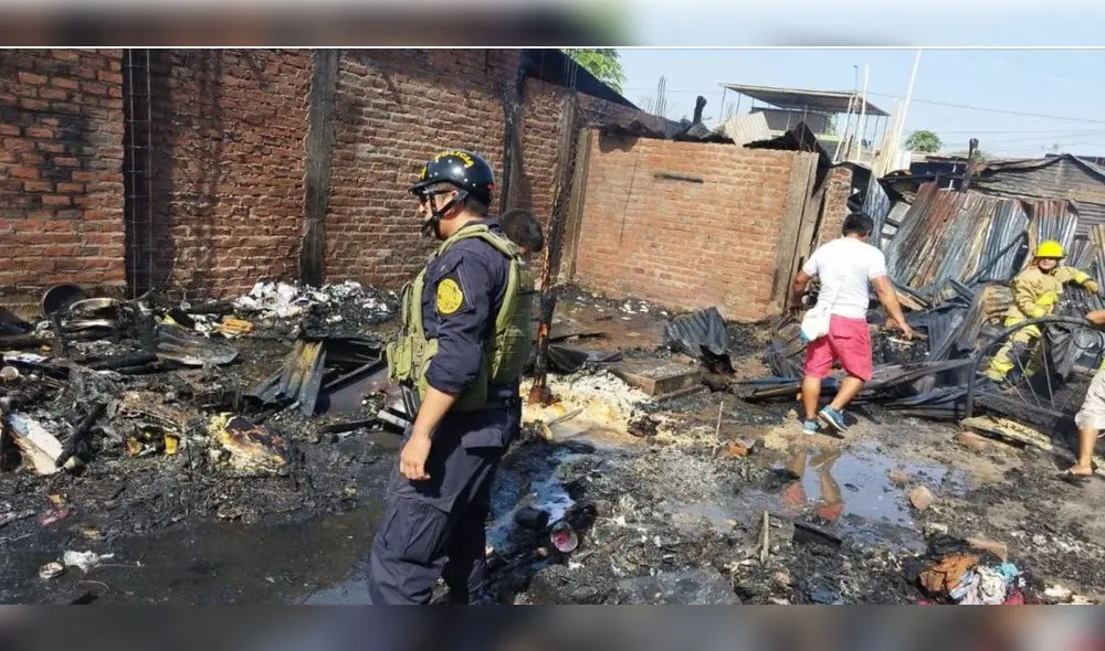 La Policía realizó diligencias en la vivienda siniestrada. Foto. Walac Noticias