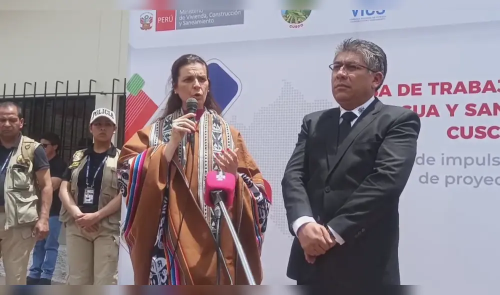 Ministra de Vivienda, Hania Pérez de Cuellar. Foto: Captura de video/Luis Álvarez URPI-LR.