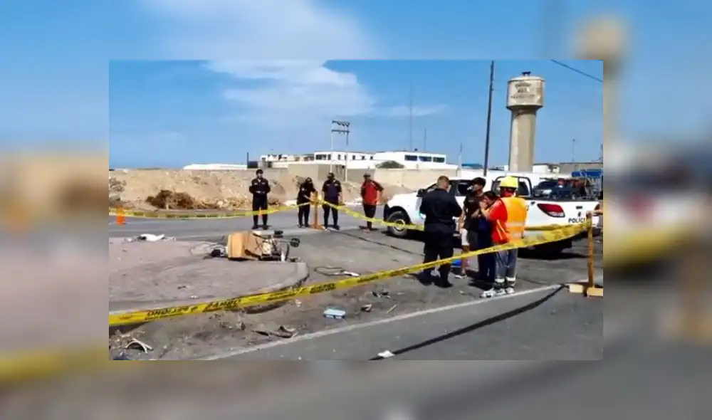 Efectivos policiales llegaron para realizar las diligencias del levantamiento del cuerpo. Foto: captura Miramax Tv