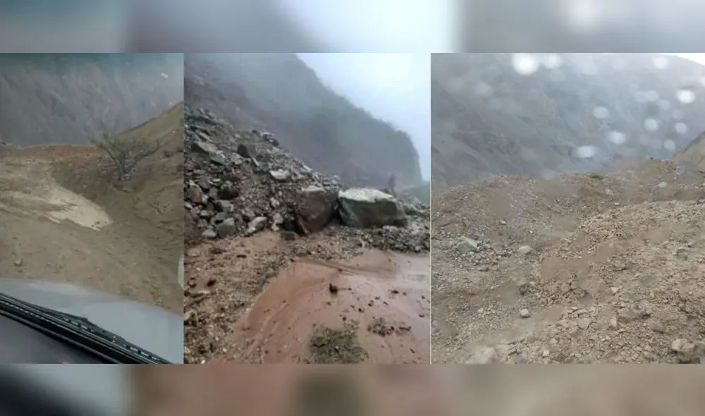 Las lluvias en la región Áncash siguen ocasionando daños en la carretera. Foto: Áncash Noticias