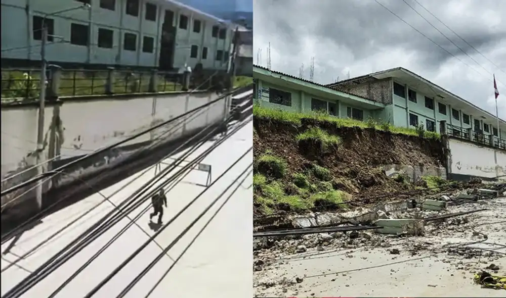 Municipio reconstruirá muro que se derrumbó de comisaria. Foto: Composición La República