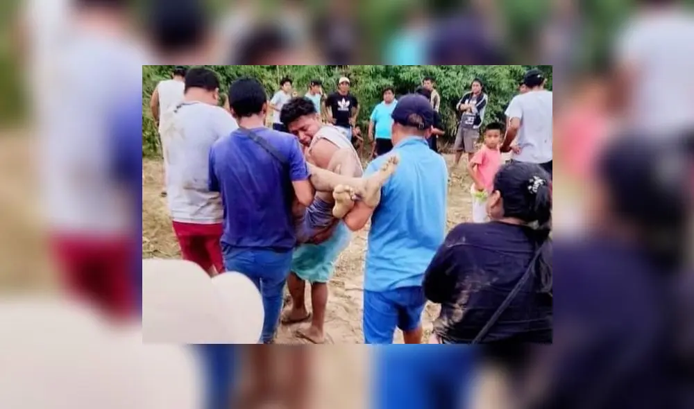 Cuerpo del joven fue rescatado por sus amigos. Foto: Del Chira Noticias Cuerpo del joven fue rescatado por sus amigos. Foto: Del Chira Noticias