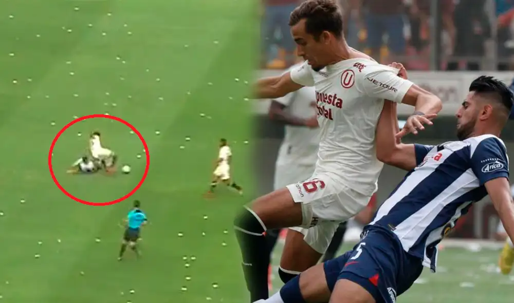 Zambrano se lució con una barrida en el mediocampo. Foto: captura de GolPerú Zambrano se lució con una barrida en el mediocampo. Foto: captura de GolPerú
