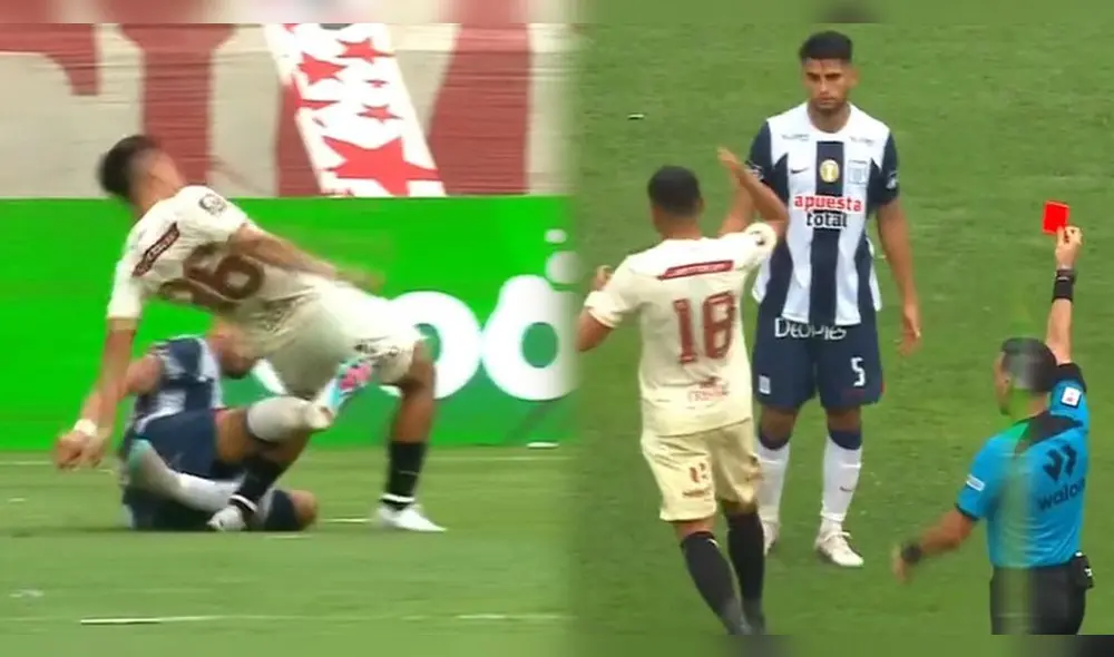 Carlos Zambrano vio la tarjeta roja en el tiempo de compensación. Foto: captura de GolPerú