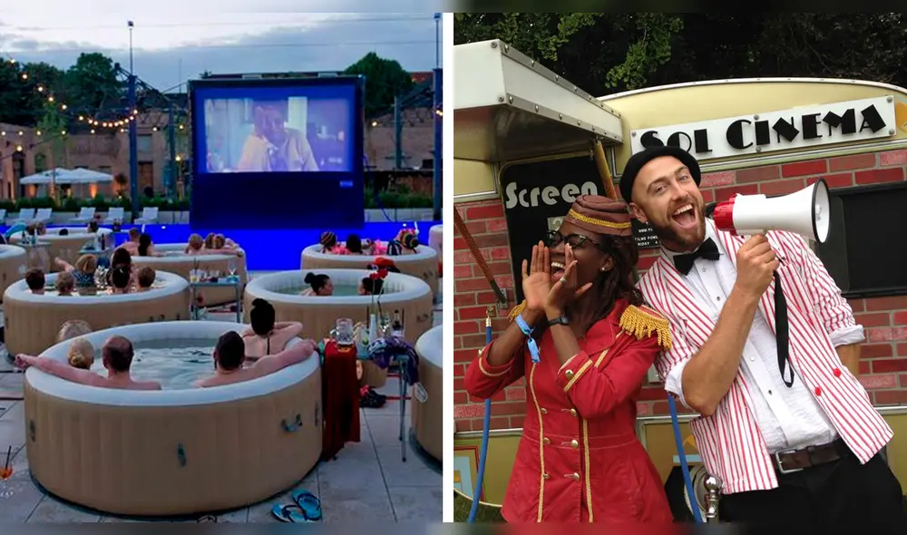 Conoce 5 cines para nada comunes en el mundo. Foto: composición La República/Tub Life/Sol Cinema