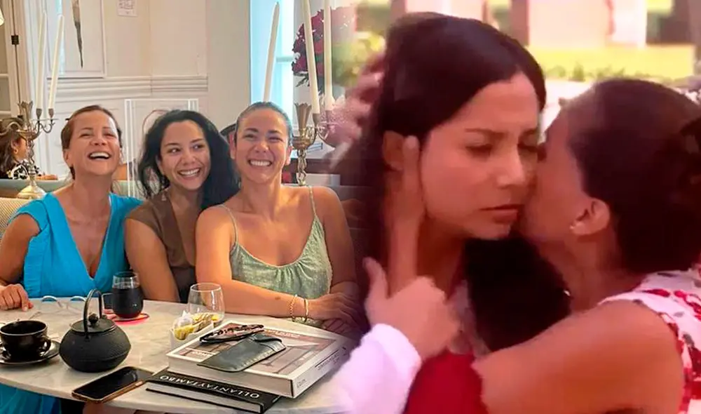 La actriz Mayra Couto regresó a Perú para compartir con sus excompañeras de "Al fondo hay sitio". Foto: composición LR/Instagram/captura América TV La actriz Mayra Couto regresó a Perú para compartir con sus excompañeras de "Al fondo hay sitio". Foto: composición LR/Instagram/captura América TV