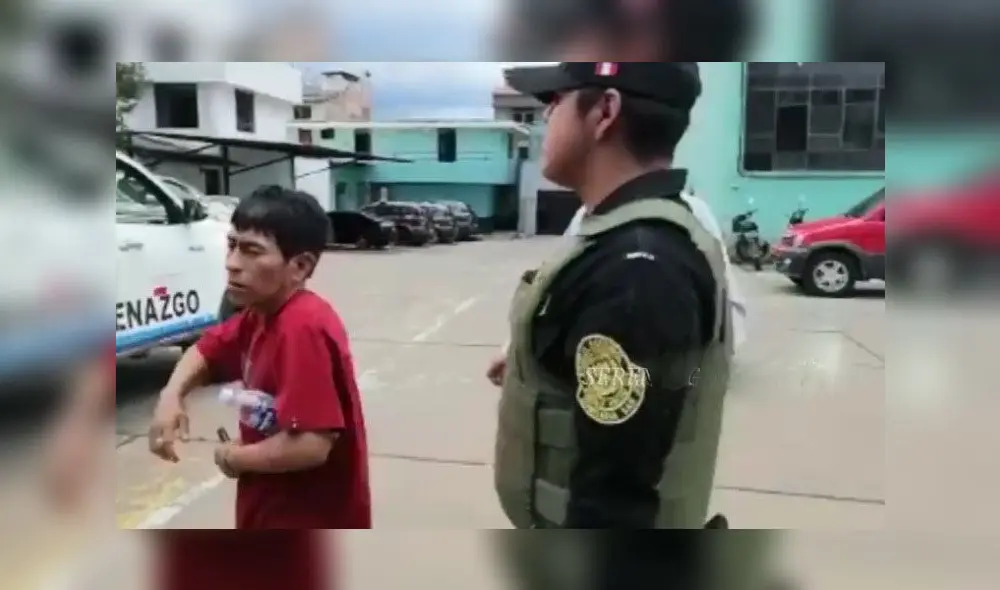 Detenido fue llevado a la Divincri de Cajamarca. Foto: Serenazgo de Cajamarca