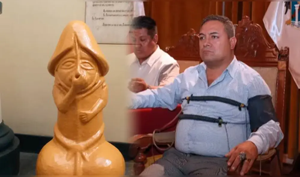 La escultura de fibra de vidrio fue instalada pasando la puerta de ingreso del jirón Francisco Pizarro. Foto: Yolanda Goicochea /URPI-LR La escultura de fibra de vidrio fue instalada pasando la puerta de ingreso del jirón Francisco Pizarro. Foto: Yolanda Goicochea /URPI-LR