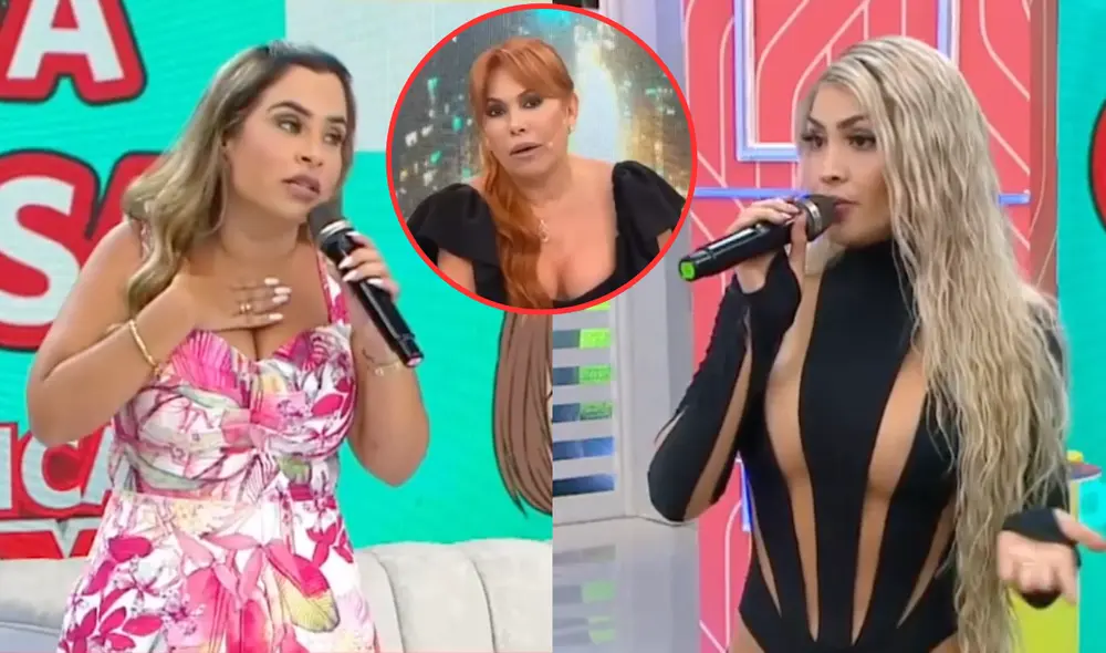 Magaly Medina tildó de "absurda" la pelea entre Ethel Pozo y Michelle Soifer. Foto: composición LR/captura de América TV