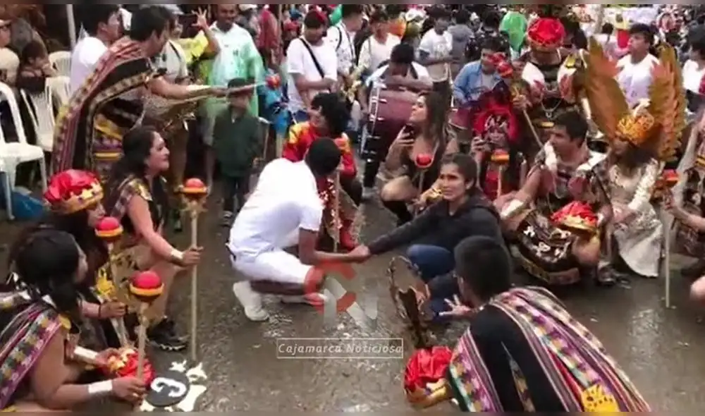 El video se volvió viral en Facebook. Foto: Captura Cajamarca Noticiosa / Video: Cajamarca Noticiosa