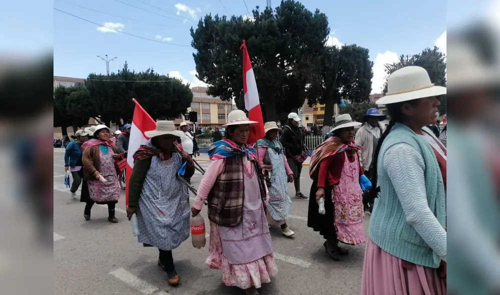 Marchas en Juliaca este 20 de febrero. Foto: Kleber Sánchez/URPI-LR