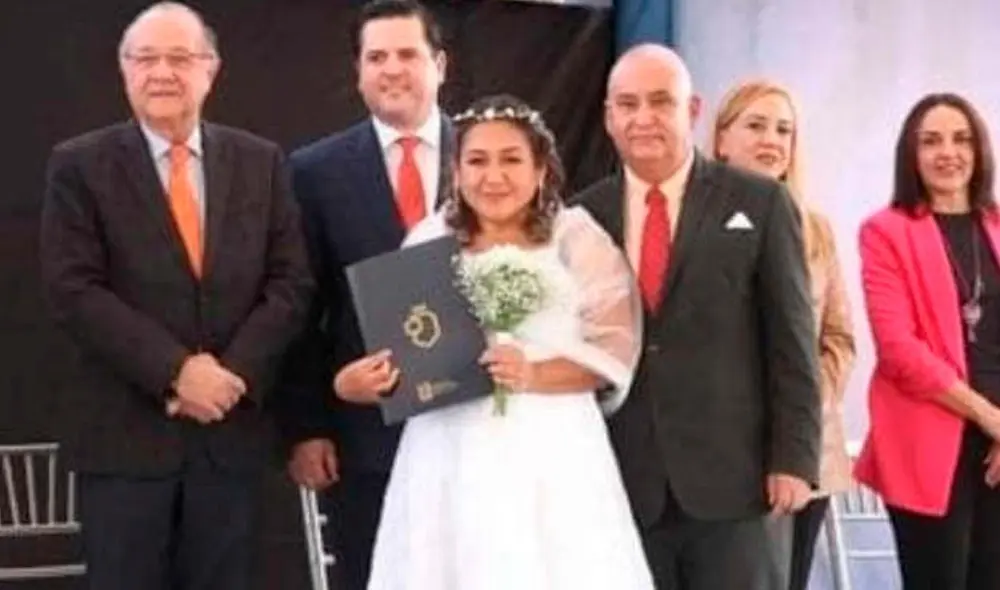 Pareja se casó en matrimonio civil comunitario. Foto: difusión Pareja se casó en matrimonio civil comunitario. Foto: difusión