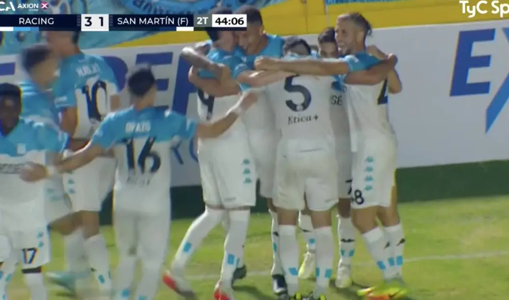 Paolo Guerrero selló la victoria de la Academia en la Copa Argentina. Foto: captura/TyC Sports
