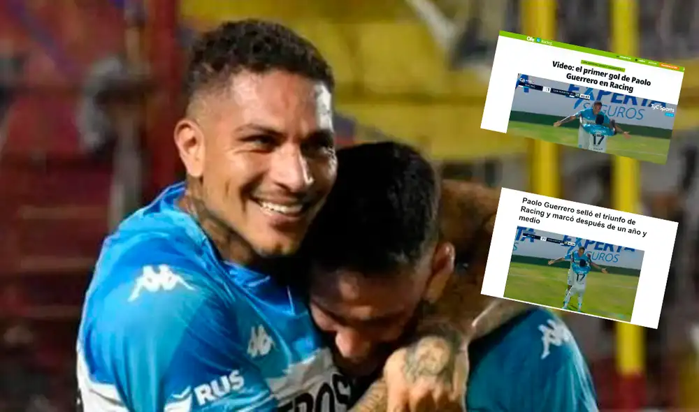 Paolo Guerrero marcó su primer gol con Racing Club en los minutos finales de la Copa Argentina. Foto: TyC Sports Paolo Guerrero marcó su primer gol con Racing Club en los minutos finales de la Copa Argentina. Foto: TyC Sports
