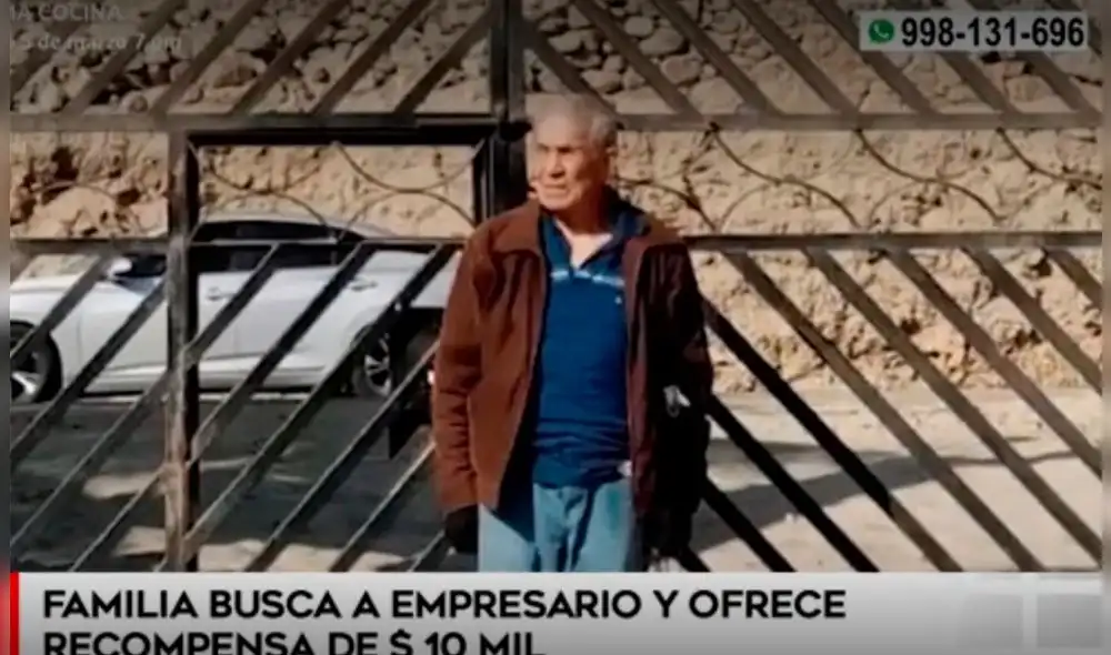 empresario de 85 años está desaparecido hace 4 meses. Foto: captura de América Noticias empresario de 85 años está desaparecido hace 4 meses. Foto: captura de América Noticias