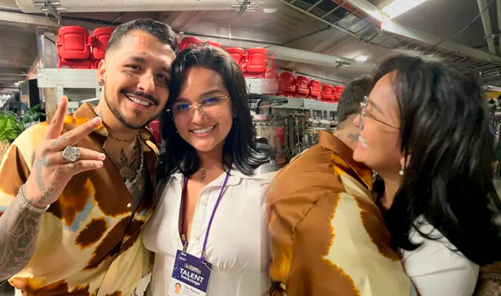 Daniela Darcourt pudo estar frente a frente con Christian Nodal. Foto: composición LR/ Instagram