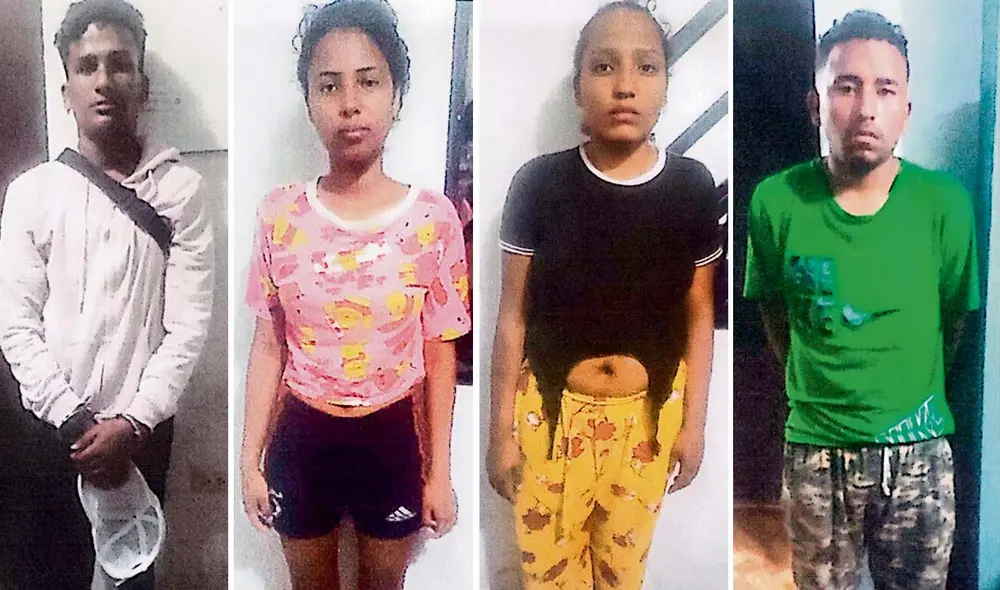 Sospechosos. Los detenidos por el asesinato en Supe fueron llevados a la Dirincri, en Lima. Foto: difusión