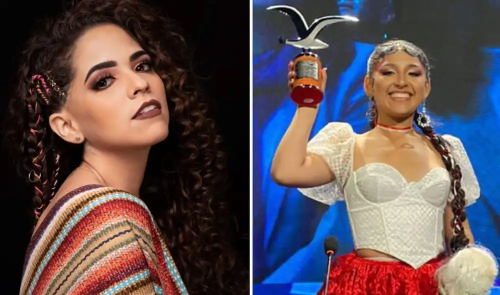 Milena Warthon ganó la Gaviota de Plana en Viña del mar. Foto: Instagram de Sandra Muente y Milena Warthon