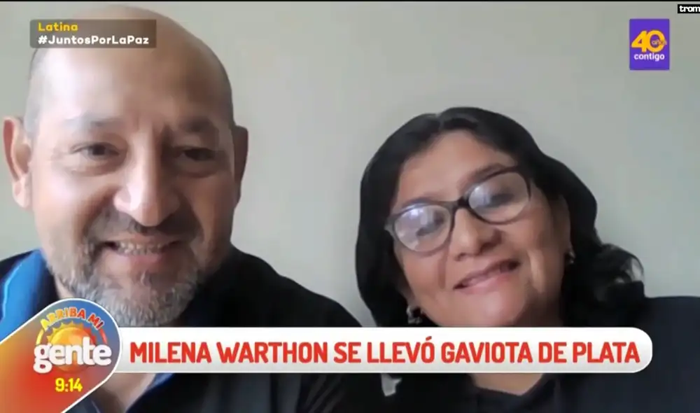 Padres de Milena Warthon hablaron en "Arriba mi gente" sobre el triunfo de su hija. Foto: Latina Padres de Milena Warthon hablaron en "Arriba mi gente" sobre el triunfo de su hija. Foto: Latina