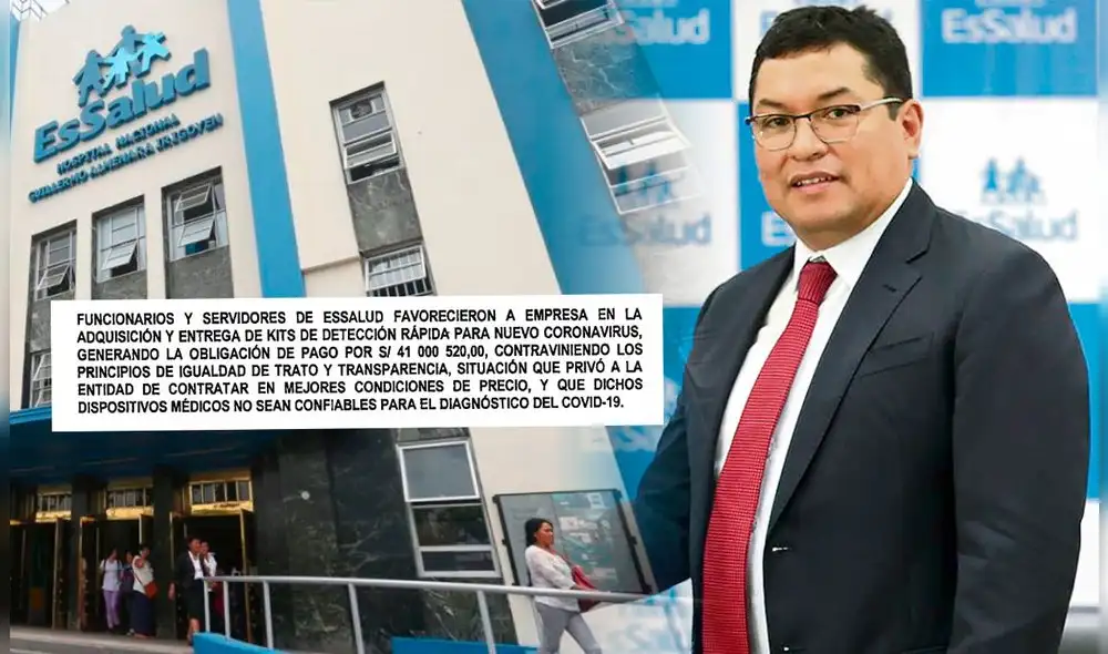 El presidente de EsSalud, Aurelio Orellana, aseguró que el abono se hizo luego de recibir 3 recomendaciones del subgerente de Adquisición y Ejecución Contractual de pagar el monto. Foto: composición LR/La República