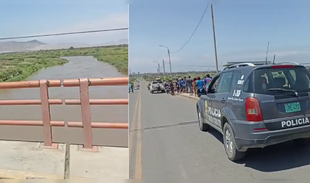 Menor cayó de un puente en Chiclayo. Foto: Captura de video/Prensa Enlace Informativo.