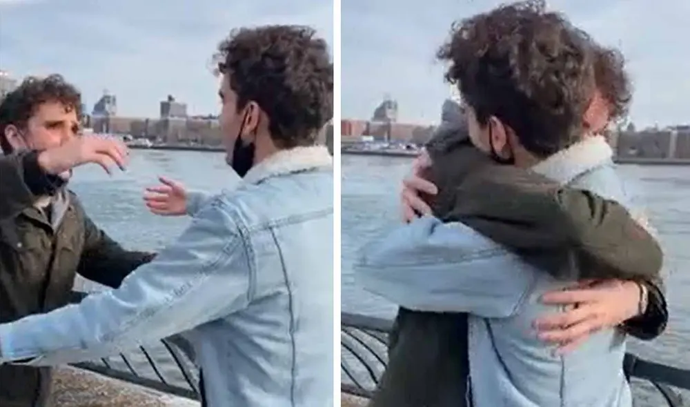 El reencuentro de los gemelos se ha viralizado en redes.Foto: @luiggidfontana/TikTok