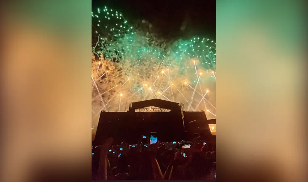 Fuegos artificiales en concierto de Calvin Harris sorprendieron a vecinos. VIDEO: Twitter
