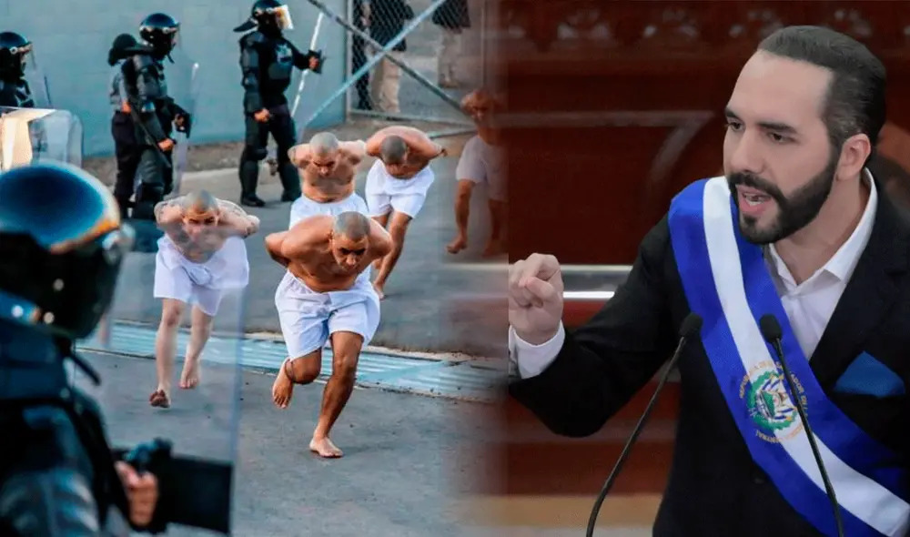 Nayib Bukele mostró, a través de Twitter, cómo fue este impresionante traslado de los pandilleros a la megacárcel. Foto: composición LR / El Colombiano / Sputnik