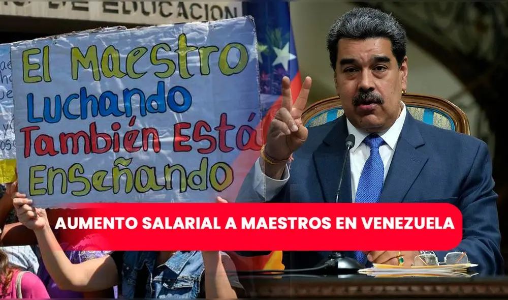 Nicolás Maduro anunció públicamente sobre el beneficio para maestros. Foto: Composición LR/ El Estado.Net/ Sputnik
