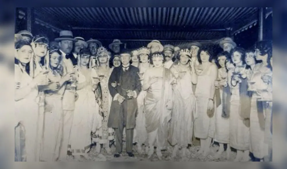 El expresidente Augusto Bernardino Leguía participaba en el carnaval. Foto: Lima Antigua
