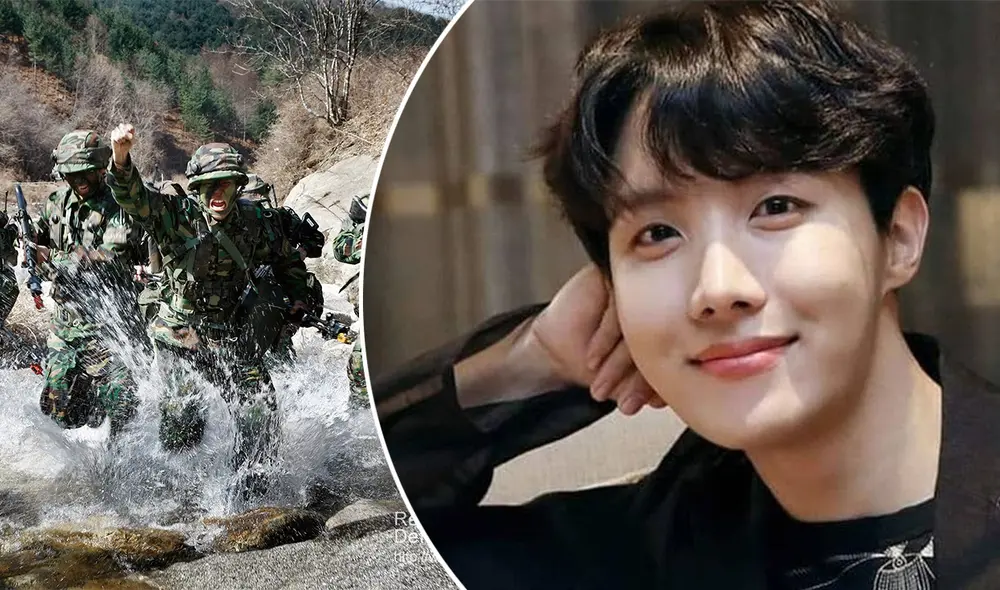 A sus 29 años, J-Hope comenzó el proceso para cumplir el servicio obligatorio en su país. Foto: composición LR/ROK ARMY/BIGHIT