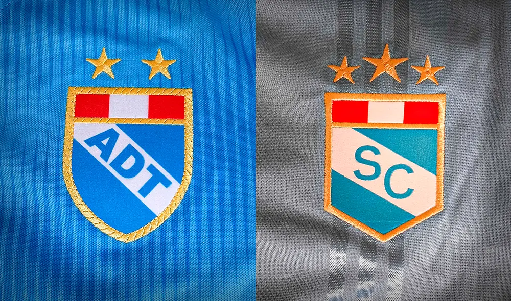 ADT de Tarma y Sporting Cristal tienen escudos parecidos y son conocidos por su color celeste, pero no tienen relación entre sí. Foto: Composición GLR / GLR ADT de Tarma y Sporting Cristal tienen escudos parecidos y son conocidos por su color celeste, pero no tienen relación entre sí. Foto: Composición GLR / GLR