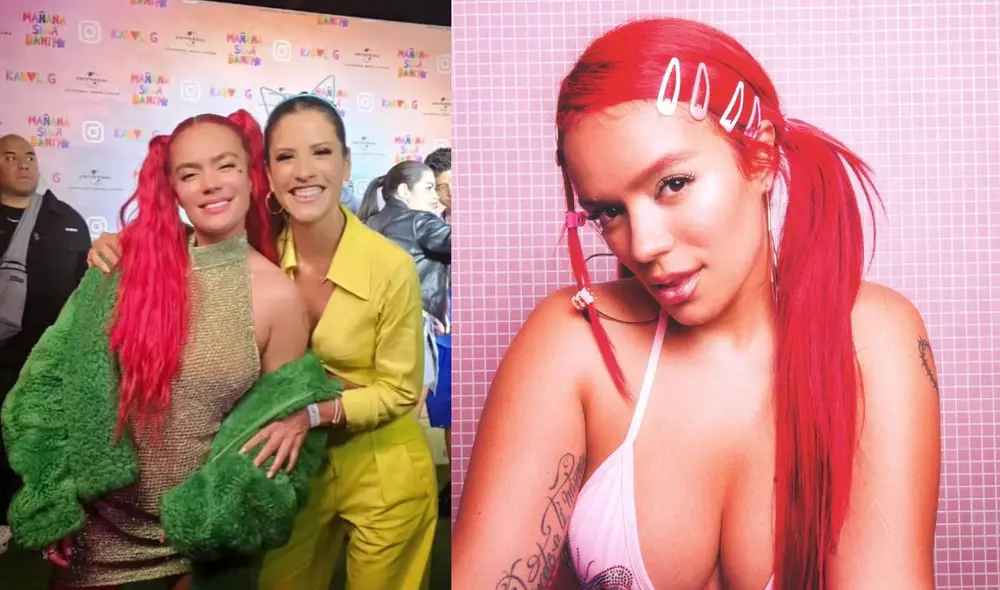 María Pía Copello dijo presente en la fiesta de Karol G de su nuevo álbum. Foto: composición LR/Instagram - Video: Instagram