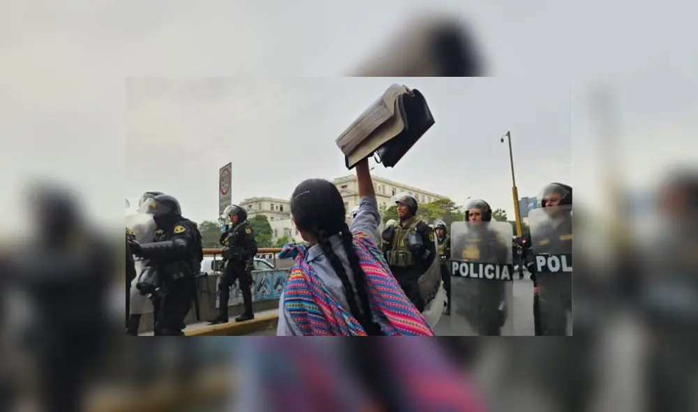 Aimaras en protestas contra el Gobierno. Foto: La República.