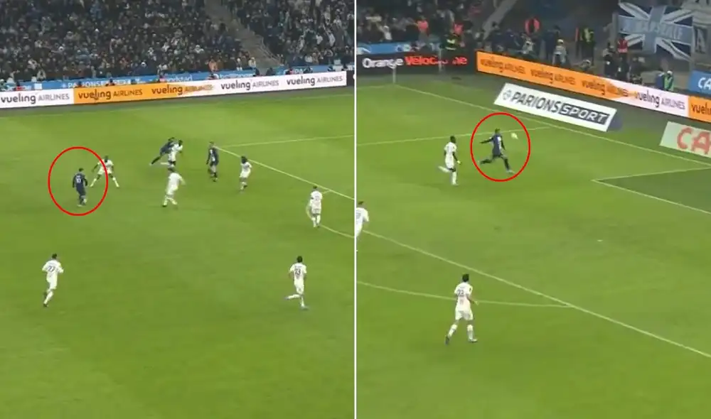 Messi asistió a Mbappé para su doblete ante Marsella. Foto: composición LR/captura ESPN Messi asistió a Mbappé para su doblete ante Marsella. Foto: composición LR/captura ESPN